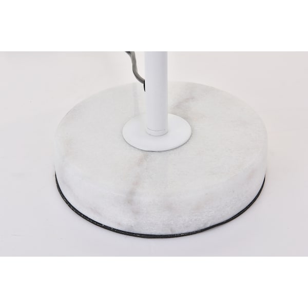 Exemplar One Light White Table Lamp